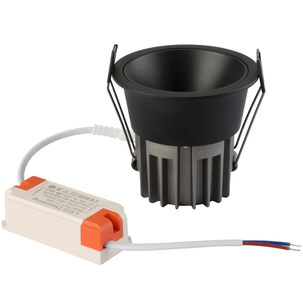 Dimmable LED Downlight Recessed Ceiling Lamp Spotlight Aluminum LED COB Light 5W 10W 12W 18W 20W 24W AC110V 220V Home Office Store