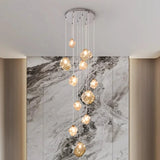 Modern LED Staircase Chandelier - Luxury Long Pendant Light for High Ceilings