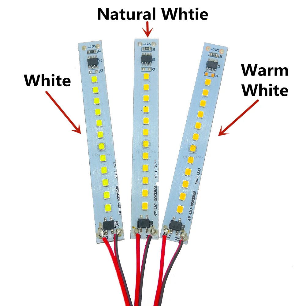 5pcs-20pcs AC220V LED PCB Lights 10CM 20CM 30CM 40CM 50CM 4W-8W Warm/Natural/Cold White SMD2835 High Brightness LED Hard Strip