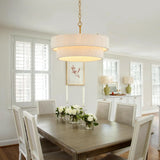 Hand Woven Cotton and Hemp Rope Chandelier  Pendant Light Adjustable Pendant Light for Kitchen Island Dining Living Room Lamp