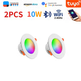 LED Downlight  Smart Life Dimming Spot Bluetooth Lamp 10W RGB+CW+WW Change Warm Smart Lamp Work with Alexa Google Home