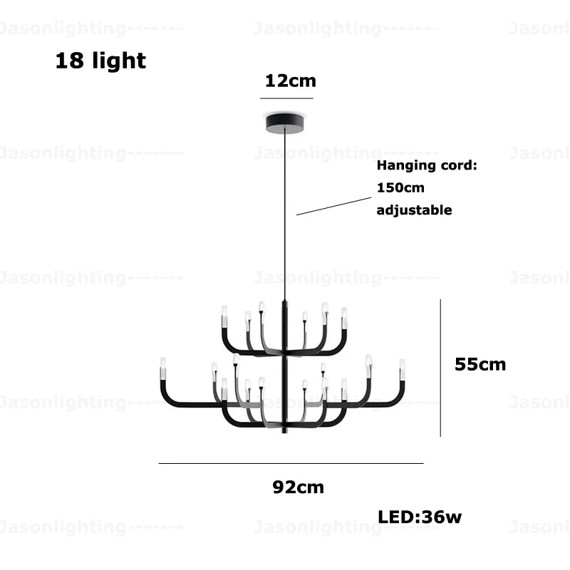 Italian Tree Gold Black Chrome Dimmable LED 2026 Pendant Light Suspension Luminaire Lampen Hanging Lamp For Foyer Dinning Room