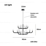 Italian Tree Gold Black Chrome Dimmable LED 2026 Pendant Light Suspension Luminaire Lampen Hanging Lamp For Foyer Dinning Room