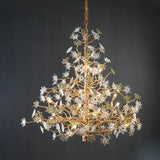 Solid Brass Branch Crystal Chandelier - Creative Tree Art Lighting For Living Room Dining Room & Bedroom