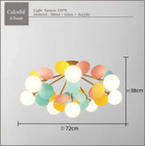 Modern Full Spectrum Ceiling Light - Colorful Bubble Lamp for Living Room