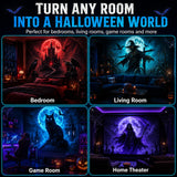 Halloween-Themed 10-Pattern Projection Ambient Night Light - Outdoor & Indoor Holiday Projector Lamp for Festive Home Decor