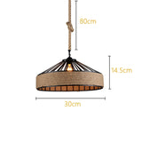 Classical Hemp Rope Pendant Light - Retro Antique Industrial Iron Chandelier