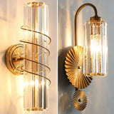 Nordic All-Copper Crystal LED Wall Lamp - Retro Luxury Sconce Light Fixture for Living Room Background, Bedroom Bedside & Villa Decor