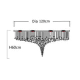 Luxury Large Staircase Led Chandelier Modern Stone Crystal Light Fixture Living Room Long Hallway Lobby Indoor Home Hanging Lamp
