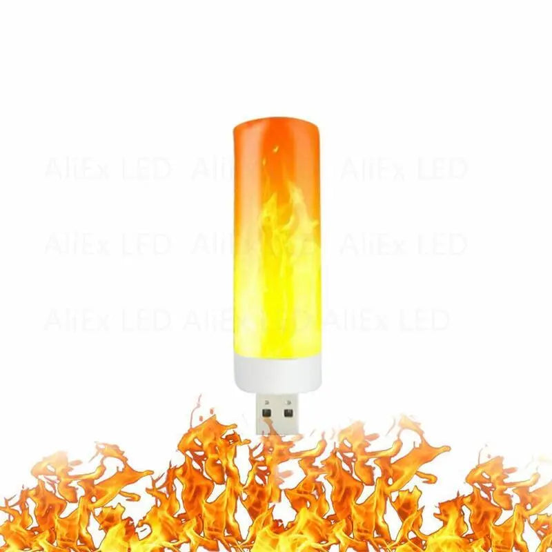 E27 E14 B22 USB LED Flame Light Bulbs 85-265V Party LED Flame Effect Light Simulation Fire Lights Bulb KTV Festival Garden Decor
