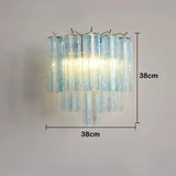 Italian Murano Glass LED Wall Lamp - Luxury Decorative Sconce Light Fixture for Bedroom Bedside, Living Room & Restaurant