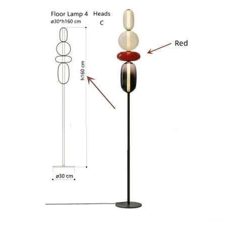 Italian Creative Colored Glass Designer LED Floor Light Living Room Bedroom Study Table Lamp Indoor Lighting Decors Candy Lights