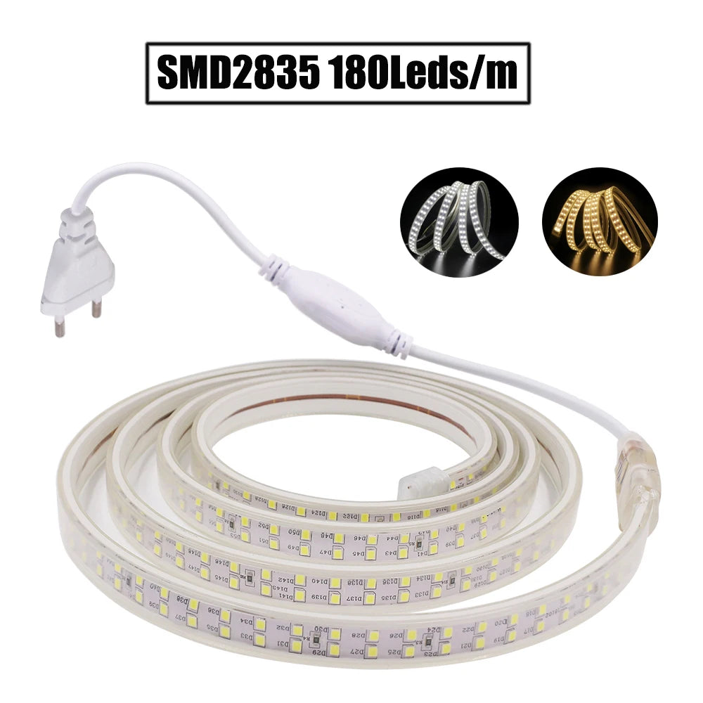 240Leds/m LED Strip SMD 5730 2835 5050 5630  220V 240V Waterproof LED Tape Rope Light RGB Warm White Home Decoration Lighting