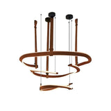 2026 Leather Belt LED Ceiling Chandelier - Luxury Living Room Hanging Lamp