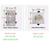 Anti-Glare Recessed Dimmable LED Downlight 9W12W15W18W24W30W COB Ceiling Lamps Spot Light Epistar Chip AC90-260V Indoor Lighting