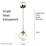Nordic Modern Glass Pendant Lights LED Hanging Lamp for Kitchen Dining Room Bedroom Nordic Pendant Lamps Home Lighting Fixtures