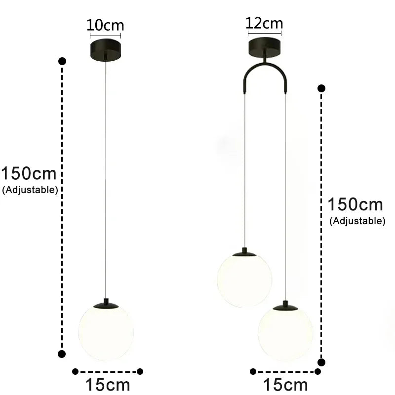 Modern Glass LED Pendant Lights for Dining Room Bedroom Pendant Lamp G9 Bulb Indoor Restaurant Bar Decor Hanging Lamp
