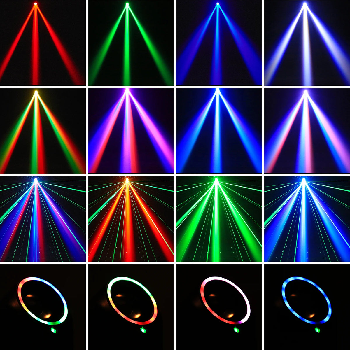 Mini 30W RGBW 4-in-1 Spot Beam Moving Head Light - DMX & Sound-Activated Stage Strobe Light for DJ, Disco, Bar & Party