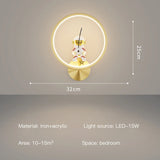 Minimalist Square Led Wall Lamps Astronaut Child Bedroom Bedsides Wall Seconded Light Modern Indoor Decors Night Lighting Fixture