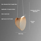 Modern Minimalist Wabi-Sabi Style Wooden Pendant Light Suitable Living Room Bedroom Dining Room Nordic Designer Decorative Lamp
