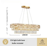 Modern Gold Crystal Chandeliers for Dining Room Living Room Vila Luxury Large Chandelier Pendant Light Fixture Kitchen Island