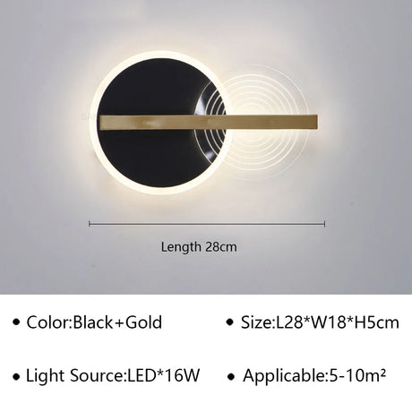 Modern LED Wall Lamp For Bedroom Bedside Living Dining Room Stair Wall Sconce Indoor RC Dimmable Home Decors Light Fixture Luster