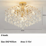 French Ceiling Lamps Luxury Crystal Pendant Light for The Living Room LED Interior Luster Home Decoration Hanging Light