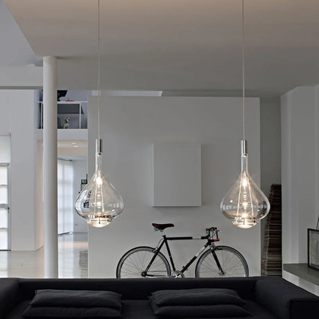 Nordic Restaurant Designer Glass Pendant Light Simple Creative Coffee Hall Background Decor Lamps Living Room Bedroom Droplight