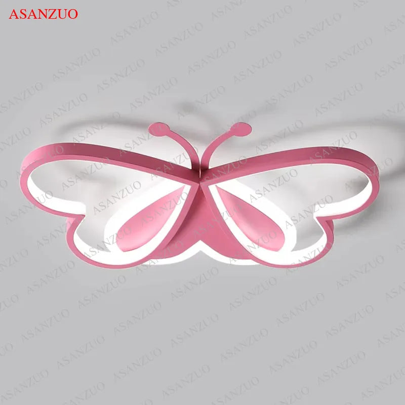 Butterfly Ceiling lights Modern Living Room Girls Bedroom Light Fixture Study Nursery Children's Room LED Ceiling Lamp