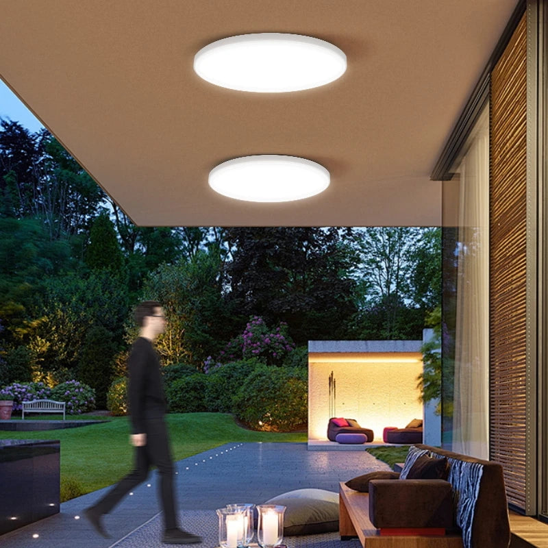 Modern Radar Motion Sensor LED Ceiling Light - 220V Flush Mount Smart Lamp