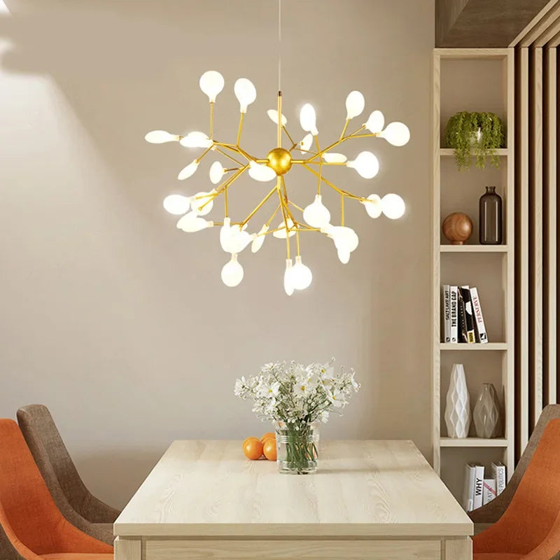 Modern Nordic Firefly Led Ceiling Chandelier Pendant Lamp G4 Led Lights Home Baby Room Bedroom Living Room Decoration Lustre