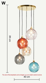 Designer  Stained Glass Chandelier For Living Room Restaurant Classical  Color Hanging Lamp Fixture Bedroom