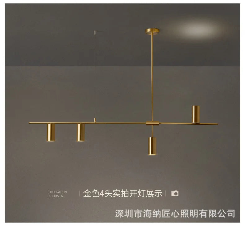 Aisilan led chandelier modern all copper dining room light luxury bar Nordic home  spot pendant lamp