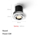 LED Spotlights Telescopic Folding Grille Spot Light Double Heads COB Lamp Square Ceiling Foco Recessed Anti Glare Stretchable