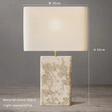 2025 French Designer Stone Table Lamps Classic Desk Light Bedroom Bedside Decoration Lamp Fabric Home Decor Items