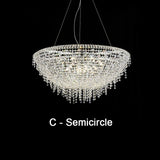 2025 Modern Luxury Round Oval Crystal Chandelier For Living Dining Room Chrome Luster LED Pendant Lights Hotel Duplex Villa Lamp