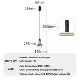 Modern Glass Pendant Light with Knob Switch - Bedside Hanging Night Light