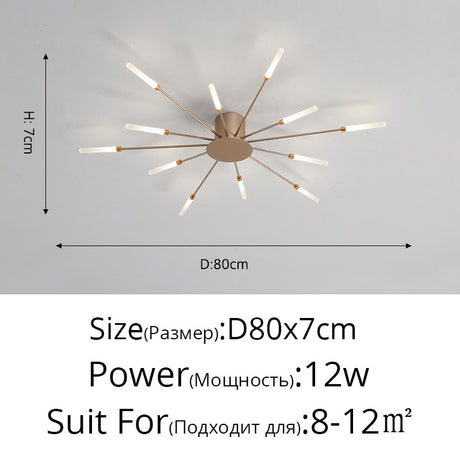 2023 Modern Led Ceiling Chandelier Lamp for Living Dining Room Nordic Creative Bedroom Hall Hanging Ceiling Light Fireworks Lamp
