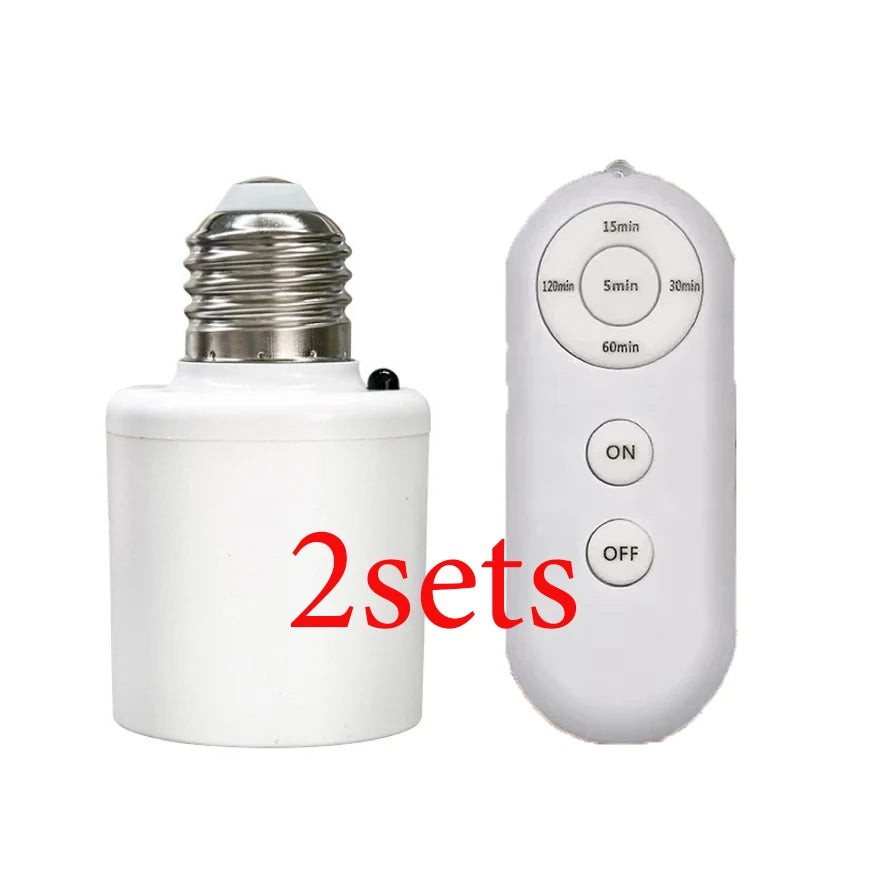 Wireless Remote Control E27 Lamp Holder - Smart Timer Switch for 110V/220V