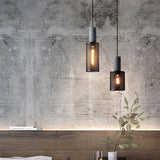 Modern Industrial Style LED Pendant Lights Interior Chandelier Lamp Fixtures Iron Lampshade Cement Hanging Lamp For Bar Table