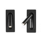 LED Ambient Reading Light Adjustable Recessed Wall Light Wide Voltage 85V-265V Indoor Rotatable Bedside Reading Light