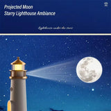 Moon Lamp Projection Lighthouse Lamps Night Light Remote Control Ambient Projector Lights for Room Decor Xmas Birthday Kids Gift