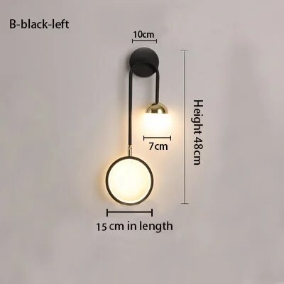 Indoor wall lamp bedroom bedside modern minimalist staircase aisle Nordic light luxury creative living room background light