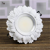 White Feather Resin LED Recessed Downlight - Adjustable Angle Art Ceiling Spotlight Fixture for Living Room, Office & Restaurant Decor
