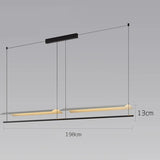 Modern WabiSabi Pendant Light Minimalist Long Strip Hanging Lamp Eave Acrylic Chandelier For Dining Living Room Office Kitchen