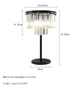 Gray Crystal Floor Lamps Luxury Led Home Decoration Amber Standard Light Living Room Bedside Appliance Standing Lighting 2025