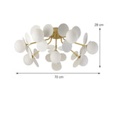 Pendant Lamp Glass Ball Ceiling Hanging Light Suspension for Bedroom Dining Living Room Kitchen