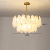 French Retro Light Luxury Chandelier Living Room Bedroom Warm and Romantic Cloud Water Drop Glass Pendant Lights Home Decoration