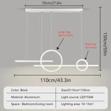Modern LED Minimalist Chandelier - Contemporary Pendant Light for Living Room