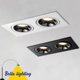Square embedded ceiling spotlight COB high luminous efficiency anti glare LED tube light household lamp 85-265V